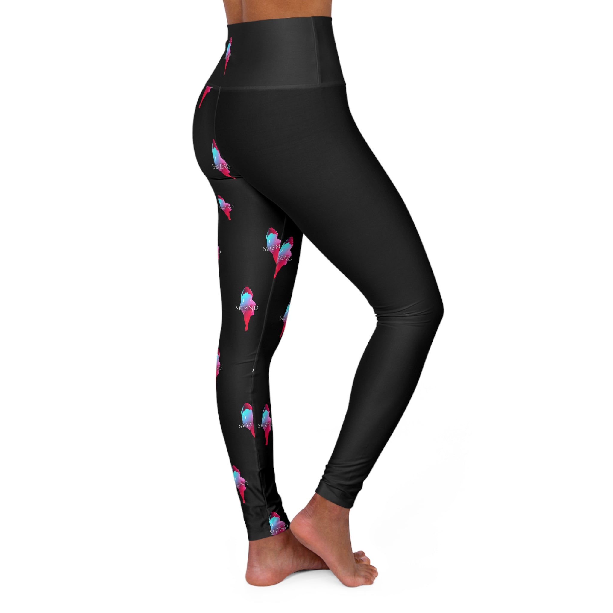 Colorful High Waisted Yoga Leggings, Trendy Activewear, Fitness Leggings, Workout Gear, Unique Leggings for Women, Gift for Yogis